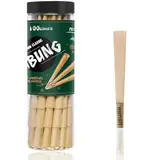 UBUNG Brown Cones 100 Pcs, 11/4 Size Pre Rolled Cones, 84mm Cones Rolling Papers with Tips