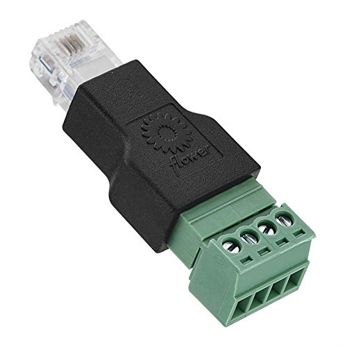 Dingln Ethernet-Anschluss RJ11 6P4C Stecker Auf 4 Pin Schraubklemmverbinder