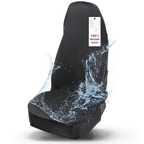 Walser Premium Sitzauflage Auto Neopren, 100% wasserdichter Sitzschoner Auto, 100% schmutzabweisender Autositzschoner, Schonbezug Autositz vorne, Autositzbezüge 1 Stück, Sitzbezug Auto Vordersitze
