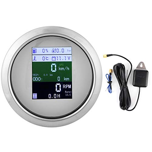 6-in-1-Multifunktionsanzeige Wasserdichtes Anti-Fog-Messgerät aus Edelstahl 316 für Autos Boote Yachten 85 Mm/3,3 Zoll(4)
