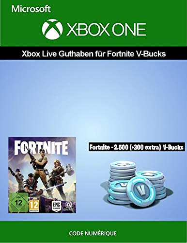 Xbox Live Guthaben für Fortnite - 2.500 V-Bucks + 300 extra V-Bucks | Xbox One - Download Code