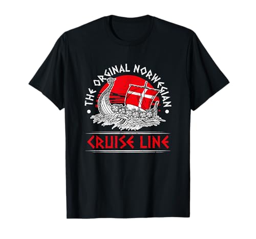 Original norwegische Kreuzfahrtlinie Design für einen norwegischen Wikinger T-Shirt