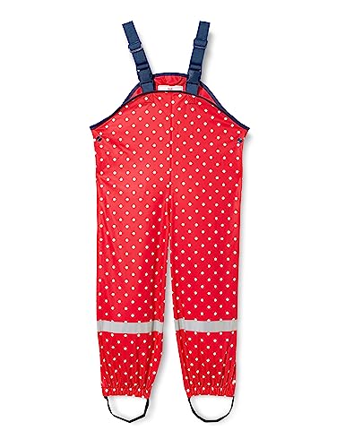 Playshoes Unisex-Child Regenlatzhose mit Punkten Regenhose, Rot (Rot 8), 92