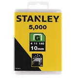 Stanley Klammern Typ G (10 mm, aus Flachdraht, wiederverschließbare Verpackung, rostbeständig) 5000 Stück, 1-TRA706-5T