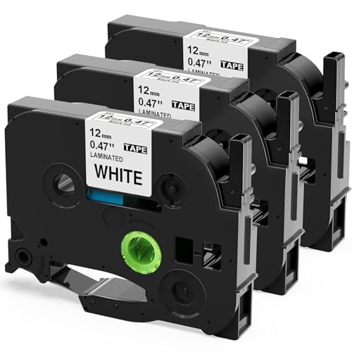 Upwinning TZe-231 12mm Kompatibel mit Brother P-touch Bänder 12mm Weiß TZ Tape 12 mm 0.47 TZe231 AZe231 P touch Schriftband für Brother Beschriftungsgerät Ptouch H100LB H105 1010 H107 1000 1005 1280