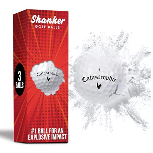 Shanker Golf – Scherz-Golfbälle, die beim Aufprall zerfallen – Lustiges Scherzgeschenk für Golfer (3er-Pack, Neuheit)
