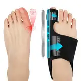 ACWOO Hallux Valgus Korrektur Schiene, 2 Korrektur Schiene und 2x Zehenspreizer, Rutschfester Bunion Zehenspreizer, Korrektur Bandage Socken Bunion Corrector für Damen und Herren