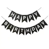 Ruzister Alles Gute zum Geburtstag-Banner-Schild,Happy Birthday“-Wimpelkette, Banner-Girlande für Kinder, Mädchen, Frauen, Geburtstag, Teeparty, Dekorationen