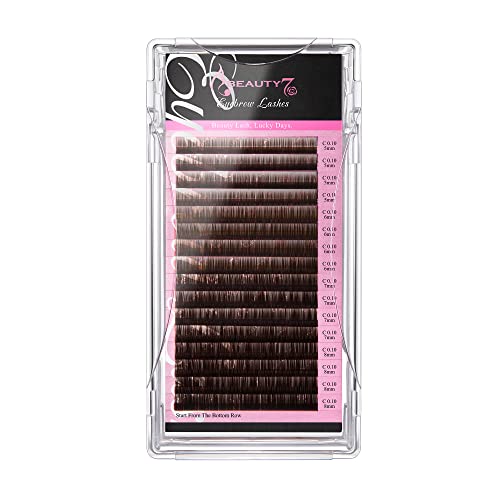 Individuelle Augenbrauen-Extensions, 0,1 mm dick, gemischte Länge, 5 mm - 8 mm, Braun