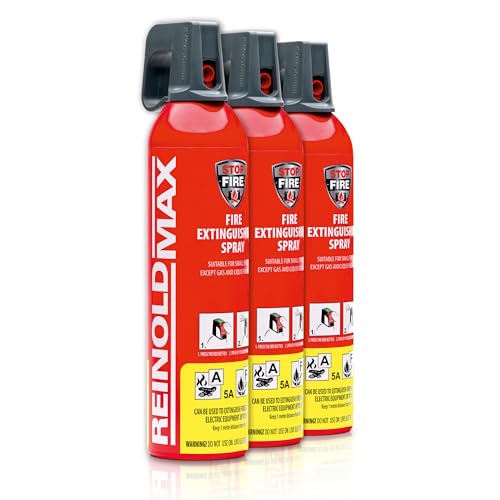 XENOTEC Premium Feuerlöschspray – 3er Set - 750ml – Stopfire – Autofeuerlöscher – REINOLDMAX – wiederverwendbar – geeignet für Fettbrände – 3 x 750g