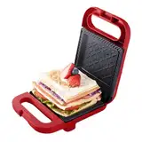 Toaster Sandwichmaker - Panini Presse & Grillgerät - Multifunktionales Frühstücksgerät für Waffeln & Sandwiches mit Antihaftbeschichtung – für Haushalt, Wohnung und Mietobjekte