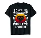 Vintage Bowling Antwort für Bowlingsport Team Bowlingspieler T-Shirt