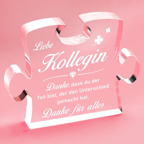 Giftasy Abschiedsgeschenk Kollegin - Acryl Puzzle, Beste Kollegin Geschenk, Geschenk Kollegin Geburtstag, Abschied Kollegin Jobwechsel Rente Ruhestand Neuer Job