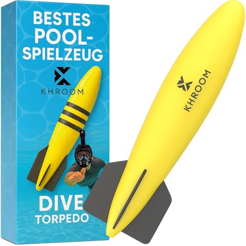 Khroom Torpedo | Pool Spielzeug für Kinder & Erwachsene | Tauchspielzeug für Schwimmbad & Urlaub | Unterwasser Torpedo Gleiter | Alternative zu Tauchringen