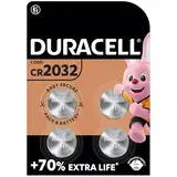 Duracell CR2032 Knopfzellen, CR 2032 Lithium Knopfzelle 3 V (4 Stück), ideal für z.B. Autoschlüssel, Waagen, Fitnesstracker, medizinische Geräte