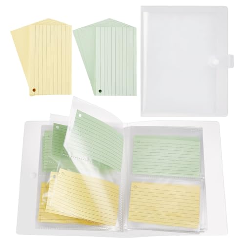 AHANDMAKER 2 x 3x5 Karteikartenhalter. Mit 100 Stück 3x5 Zoll Karteikarten Flash Kartenhalter Karteikarten Organizer Für Notizkarten Lernkarten Und Rezeptkarten 320 Karte Halten