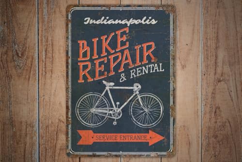 Fahrradreparatur - Fahrradreparaturschild - Fahrradladenschild - Fahrradreparaturwerkstatt blechschilder retro mit sprüchen vintage home deko 12x8 inch/30x20cm
