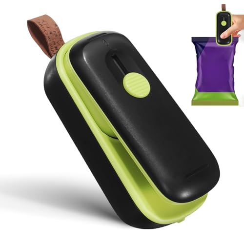 Mini-versiegelung Mini-snackbeutel-verschließmaschine Mini-gadgets Tragbarer Beutelverschließer Tragbares Mini-beutelversiegelungsgerät Kleine Küchenhelfer Black Abs-material CHILDWEET