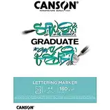 Canson Lettering Filzstift, A4, 20 Blatt, Satin, 180 g, weiß, C31250P026