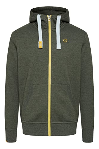 Solid SDBenn High Neck Herren Zip-Hoodie Sweatjacke Kapuzenjacke Hoodie mit Kapuze Reißverschluss Kängurutasche Baumwollmischung Regular fit, Größe:XL, Farbe:Climb Ivy Melange (8785)