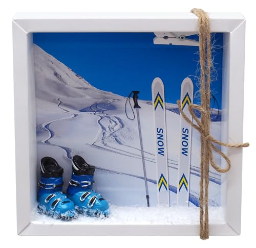 ZauberDeko Geldgeschenk Verpackung Skiurlaub Skischuhe Ski Winterurlaub Geldverpackung Weihnachten Gutschein