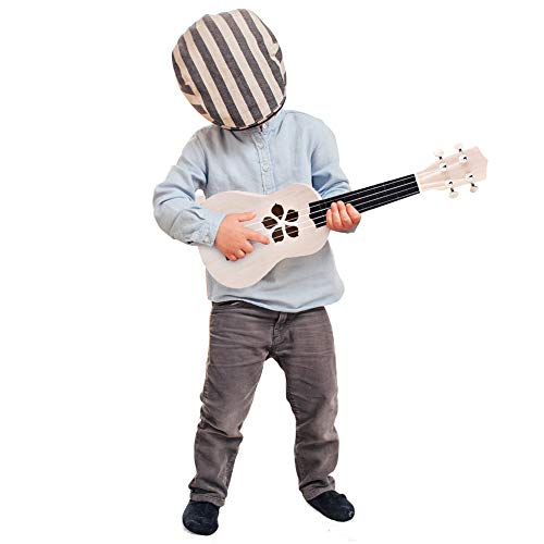 Kinder Ukulele 21 Zoll, Naturholz DIY Ukulele Kit 4-saitige Anfänger Hobby Ukulele Kinder Kindergitarre Musikinstrumente Erwachsene Einfache Montage