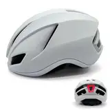 Fahrradhelm mit LED Licht Stadthelm Ultraleichter Radhelm Mountainbike Helm für Herren Erwachsene Cityhelm mit Aufladung Rücklicht 56-60CM (Weiß)