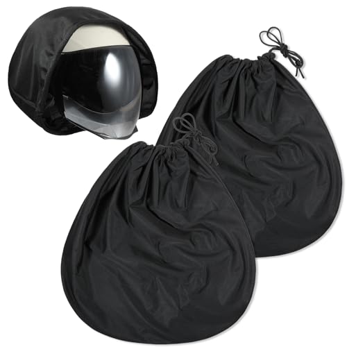 Lusofie 2 Stück Helmbeutel 43 X 44 cm Universal Helmtasche Schwarz Helmrucksack Skihelm Tasche Mit Kordelzug Rucksack Motorradhelm Helmschutz Tragbarer Helmsack Helmbeutel Für Fahrradhelme
