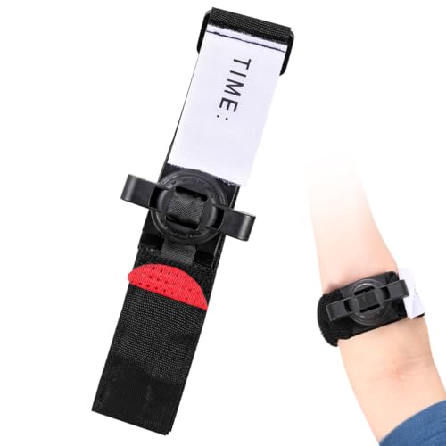 Tourniquet Taktische Notfall-Tourniquets, tragbar, Erste-Hilfe-Tourniquet, einhändige Anwendung für Camping, Wandern, Outdoor, Abenteuer, Bergsteigen