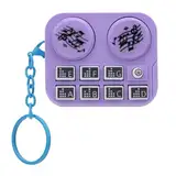 NIZUUONE Gefärbte Lichter DJ DJ Disc Player Keechain Interaktive Tragbare Interaktive Effekte für Musik und Material für die Assoziation (Purple)