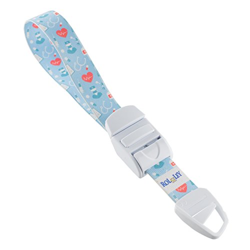 ROLSELEY Professioneller medizinischer Venenstauer mit Schnalle mit schneller und langsamer Entriegelung, latexfreiem Gummiband, Himmelblau Sanitäter/Medizin/Arzt Muster, Krankenschwester-Geschenkidee