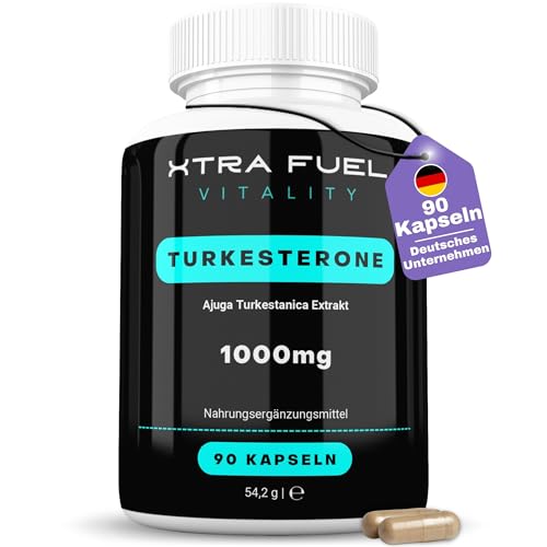 Premium Turk. Kapseln - 1000mg Tagesdosis - 90 Kapseln (hochdosiert) - Natürliches & laborgeprüftes Extrakt (10:1 Formel) - Beliebt bei Bodybuilding und Kraftsport - Vegan + ohne Zusatzstoffe