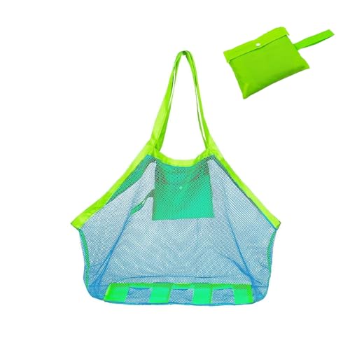 GeekerChip Strandspielzeug Tasche Groß,Sandspielzeug Tasche,Strandtasche Strandspielzeug,Aufbewahrungstasche für Strandspielzeug Wiederverwendbare Faltbare für Wasserspielzeug Urlaub(Blau)