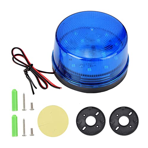 Pongnas 9-12V Blaues LED Blitzlicht, Notfallalarm Warnsignal Blinklicht - 2,9 * 1,7 Zoll (Durchmesser * H)