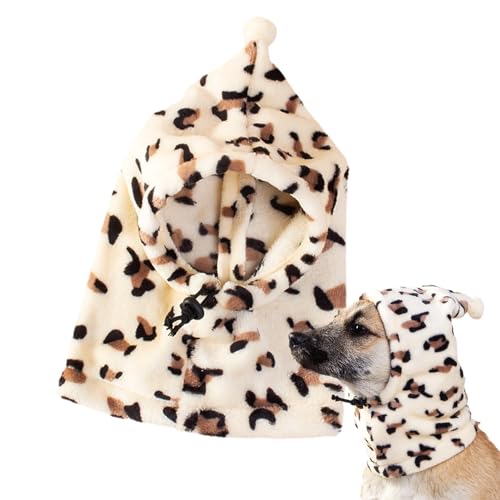 Anulely Snood für Hunde,Hundehalswärmer - Weicher, Warmer Leoparden-Schlauchschal für Hunde | Hundeschal für kaltes Wetter, für Hunde, Katzen, Kaninchen, Chinchillas, für Partys, Weihnachtsfeiern