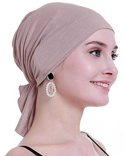 osvyo Bambus Chemo Kopftuch für Frauen mit Haarausfall - Krebspatienten Kopfbedeckung Turban in Versiegelter Verpackung BLASS MAUVE