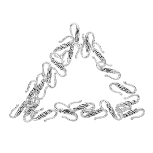 Veemoon 20 Stück Retro Schmuckschnalle Aus Legierung Komponentenherstellung Hakenform Armband Antiker Schmuck S Schnalle Trendiger S Verschluss Verschlüsse Helix Zubehör