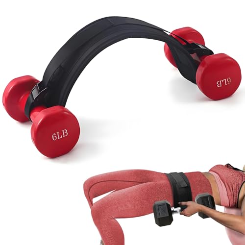 Hip Thrust Belt, Hip Thrust Gürtel Hüftstöße für Gewichthebergürtel mit Befestigten Hanteln, Stretch Gewichtsgürtel für Hüftübungen, Gesäßbrücken, Planken, Liegestütze,Schwarz