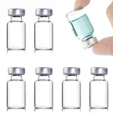 LMYKH 10er Pack 3ml Versiegelte Probenfläschchen, Headspace-Fläschchen mit klarem Boden, Transparente Glasfläschchen mit Selbstheilender Injektionsöffnung