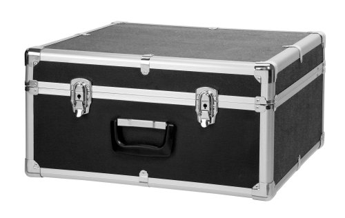 Classic Cantabile Akkordeonkoffer für 72 Bass Akkordeons (Hartkoffer, Gigbag Case, schwarz gepolstert, Tragegriff, Metallbeschläge, 4 Standfüße, Innenmaße ca. 48 cm x 48 cm x 24 cm)