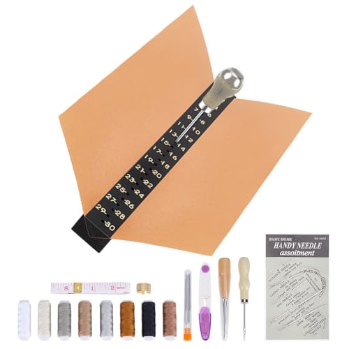 nbeads Buchbindeset, 30cm Imperial Buchbinderei Werkzeuge mit Skalen Holz Buchbinder Stanzen Werkzeug mit Faden für DIY Handarbeiten Notizbücher Journale Planer Bücher