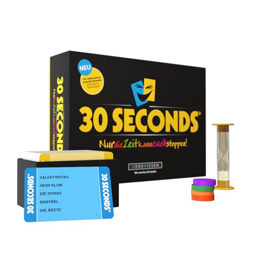 DENKRIESEN 30 Seconds® - Nur die Zeit kann euch stoppen! | Ab 12 Jahren | 3+Spieler | Partyspiele für Erwachsene | Familienspiele | Bis zu 16 Spieler möglich