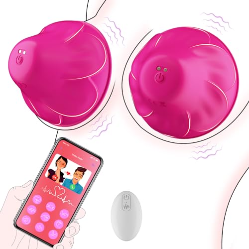 Lotusblooms Nippel Vibrator Sex Toy Klitoris Stimulator für Sie mit 9 Vibrationsmodi, Vibration für Frauen Nippelsauger Brustwarzen für Paare, APP Vibrator Ferngesteuert Sex Spielzeug für die Frau