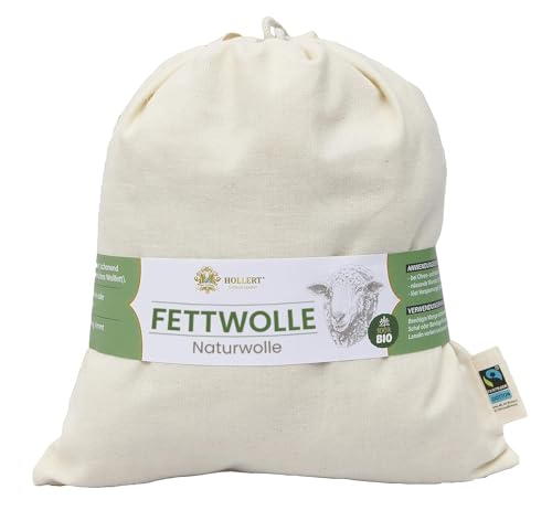 Bio Fettwolle Naturwolle 100g Schafwolle Rohwolle Wollfett Lanolin 100% Natur zur Pflege sensibler Hautpartien