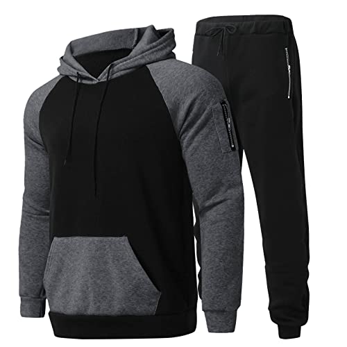 DUHGBNE 10 Euro Artikel Jogginganzug Herren Tracksuit 2 Piece Sweatshirt Sporthose Jogginganzug Herren Hoodie MäNner Sportanzug Tracksuit Meine Bestellungen Anzeigen 2024