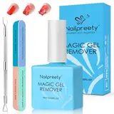 Nagellackentferner 15 ml,Gelnägel Shellac Entferner Remover,Gel Remover Nägel,Einfach und Schnell Gel Nagellack Entfernung,UV Nagellack Entfernen