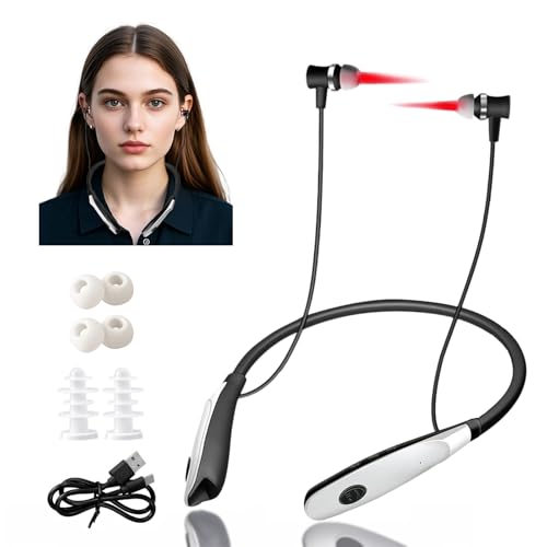 Tinnitus Infrarot OhrstöPsel, 2-in-1 Rotlichttherapiegerät für Nase Ohren,Rotlichtgerät für Tinnitus,Schnelle Hilfe bei Ohrgeräuschen (1)