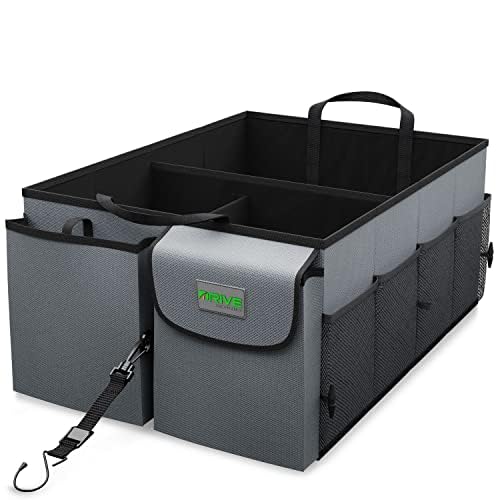 ELAORY Kofferraum Organizer - Zusammenklappbar, Automotive Kofferraumtasche die Lagerung mit Verstellbaren Riemen -Auto Zubehör Innenraum (Gray1)