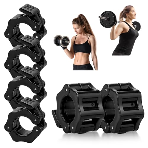 Kigniote 6 Stück Hantelverschlüsse 30mm Hantelstangen Verschluss Hantel Schnellverschluss Langhantel Verschluss Barbell Clamp Langhantel Klemmen für Workout Gewichtheben Training Fitness Zubehör