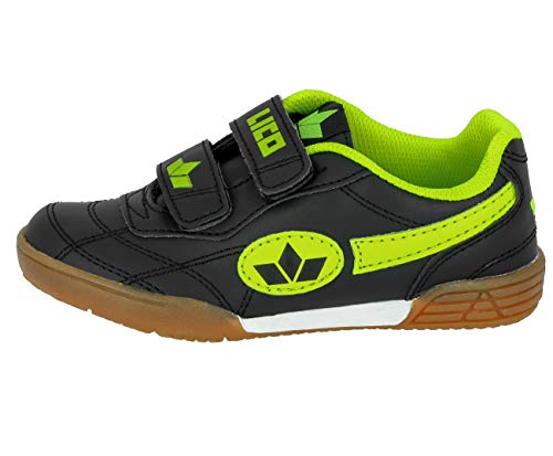 Lico Unisex Kinder Bernie V Hallenschuhe, Schwarz Lemon, 39 EU